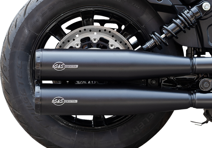 S&S CYCLE Grand National Slip-On Mufflers - Black - Race Only 4110-266-R