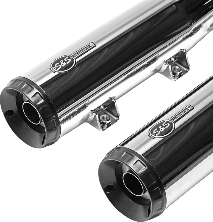 S&S CYCLE Grand National Slip-On Mufflers - Chrome - Race Only 4110-156-R