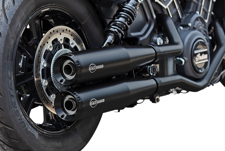 S&S CYCLE Grand National Slip-On Mufflers - Black - 50-State 4110-266