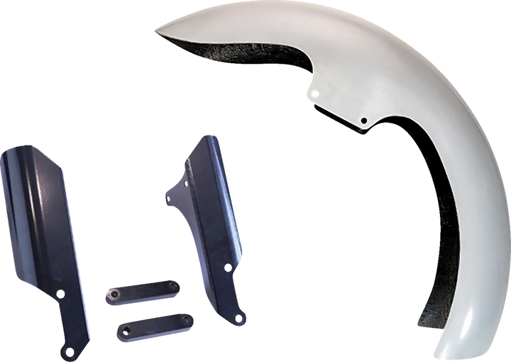 PAUL YAFFE BAGGER NATION Sport Front Fender - 19" Wheel - Black Inverted Fork Adapter - HD Softail '20-'26 SPORT-19-18L-B-C
