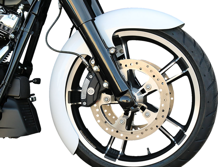 PAUL YAFFE BAGGER NATION Thicky Front Fender - OEM 16"-19" Wheel - With Satin Adapters - HD Touring/Trike THICKY-OEM-14L-S