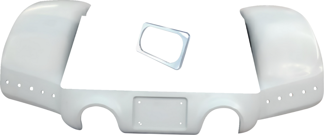 PAUL YAFFE BAGGER NATION Pro Street Rear Fender - Chrome Plate Frame - Dual Outlet - FLRT/FLTRT FPSFK-N-DO-C