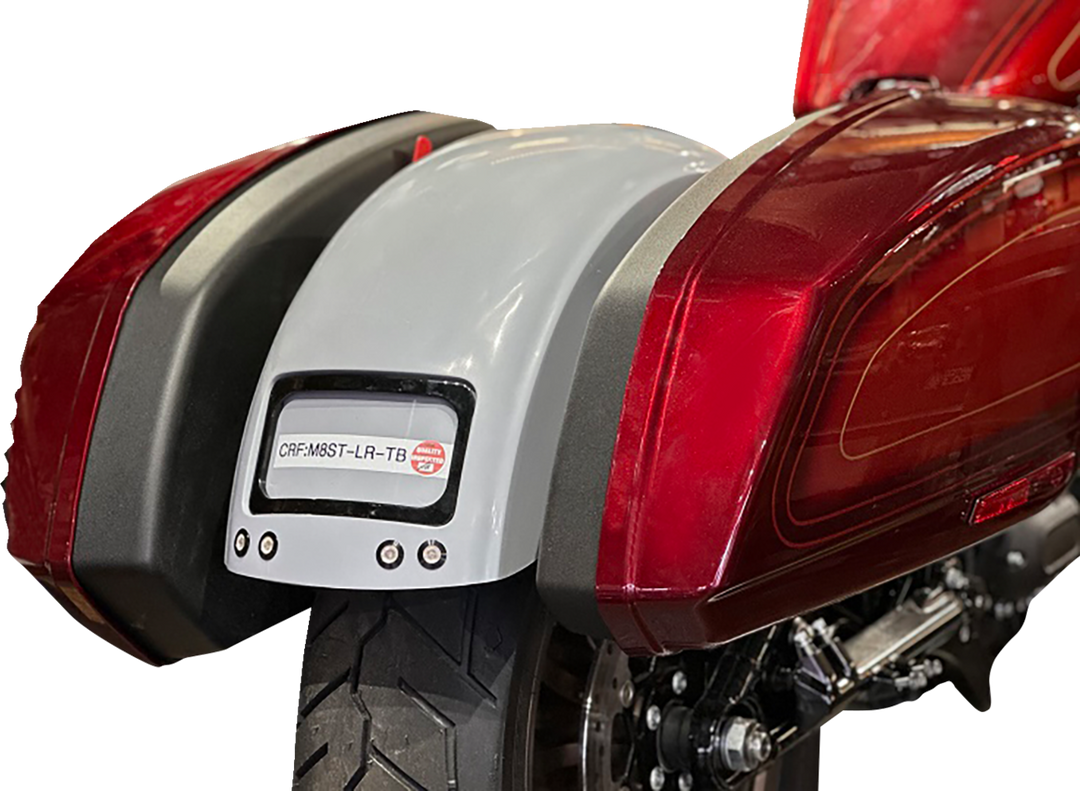 PAUL YAFFE BAGGER NATION The Fix Rear Fender - Black Frame Plate - Thunder Bolts - HD Softail® '20-'26 CRF-M8ST-LR-TB-B