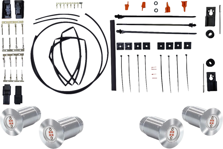 PAUL YAFFE BAGGER NATION Lightning Bolts Kit - Run/Brake/Turn - Silver PYO:BB-LB-S