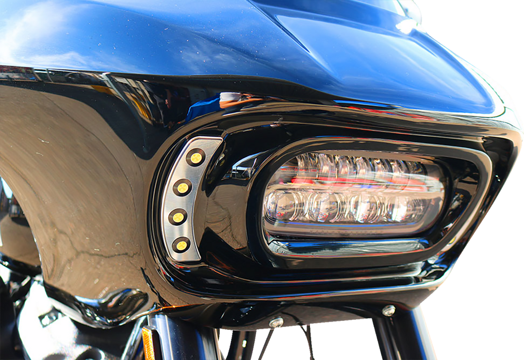 PAUL YAFFE BAGGER NATION Quad Pod Running Light Kit - Fairing Mounted - Satin PYO:QPLK-S