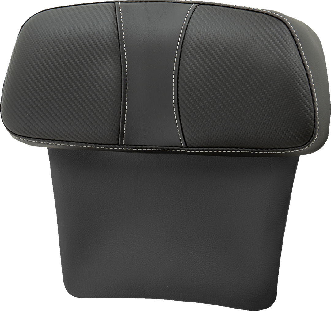 SADDLEMEN Chopped Tour Pak Backrest Pad - Dominator - Black w/ Carbon Fiber Inset - FLT/FLH '14-'23 814-07-CPACK-D
