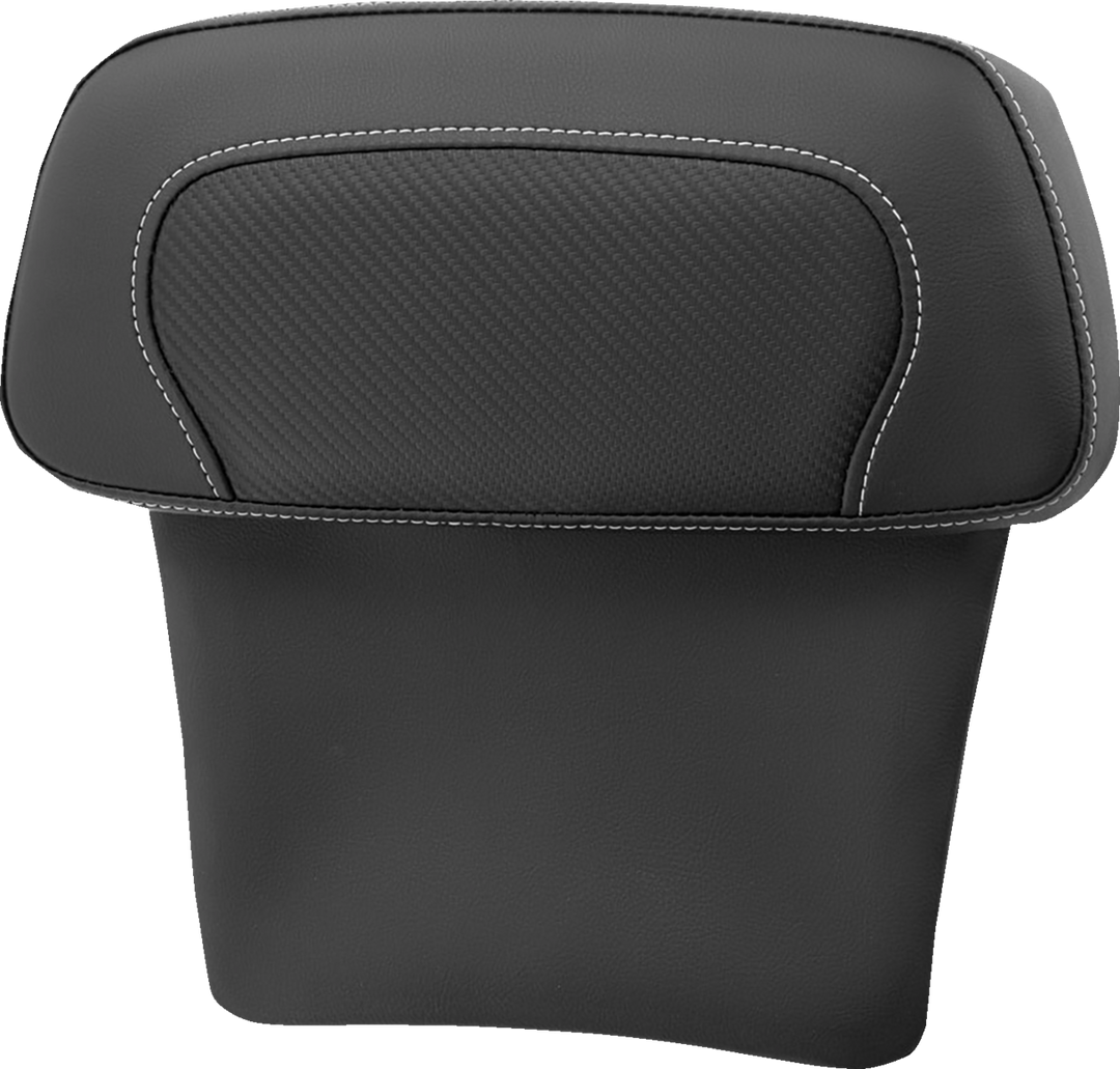 SADDLEMEN Chopped Tour Pak Backrest Pad - RoadSofa™ - Carbon Fiber Inset - FLT/FLH '14-'23 814-07-CPACK-CF