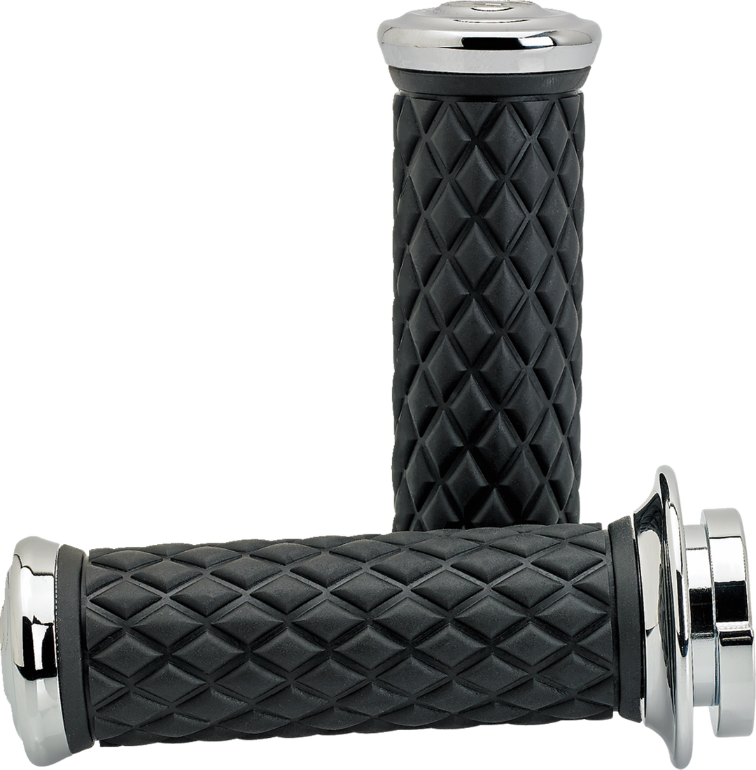 BILTWELL Alumicore Grips - TBW - Chrome 6608-105-01