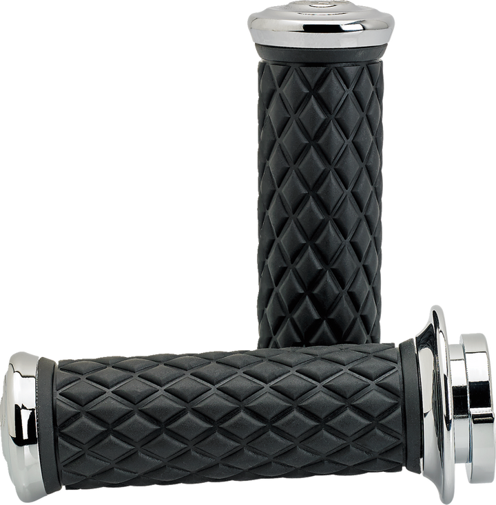 BILTWELL Alumicore Grips - TBW - Chrome 6608-105-01
