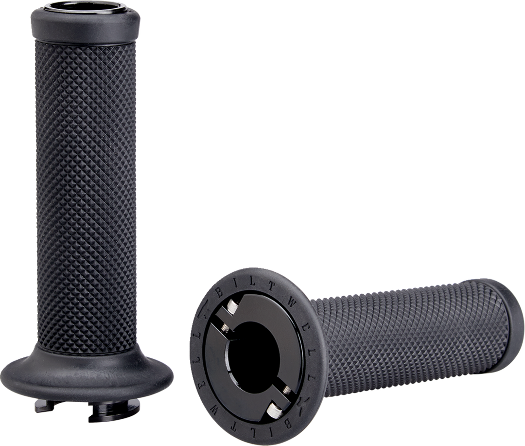 BILTWELL Alumicore Grips - 7/8" - TBW - Black 6605-201-78