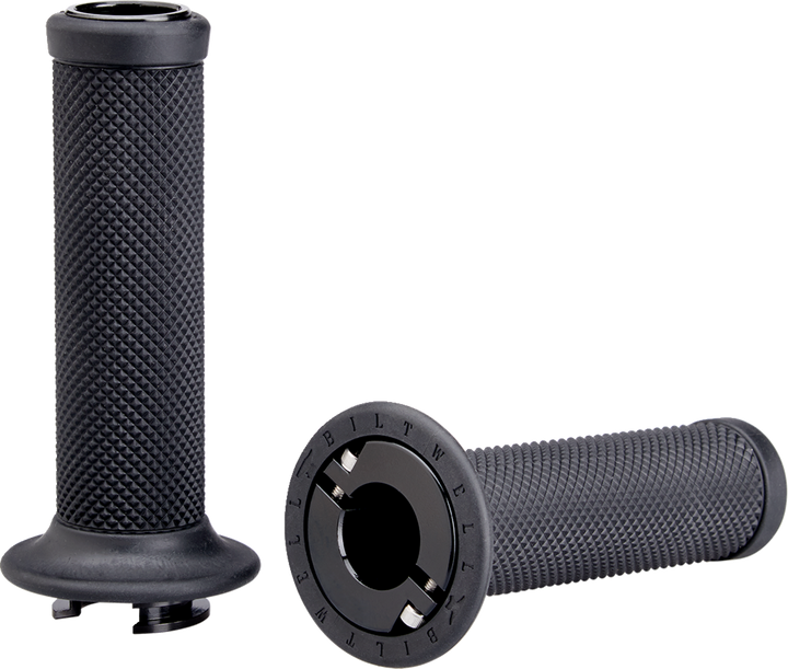 BILTWELL Alumicore Grips - 7/8" - TBW - Black 6605-201-78