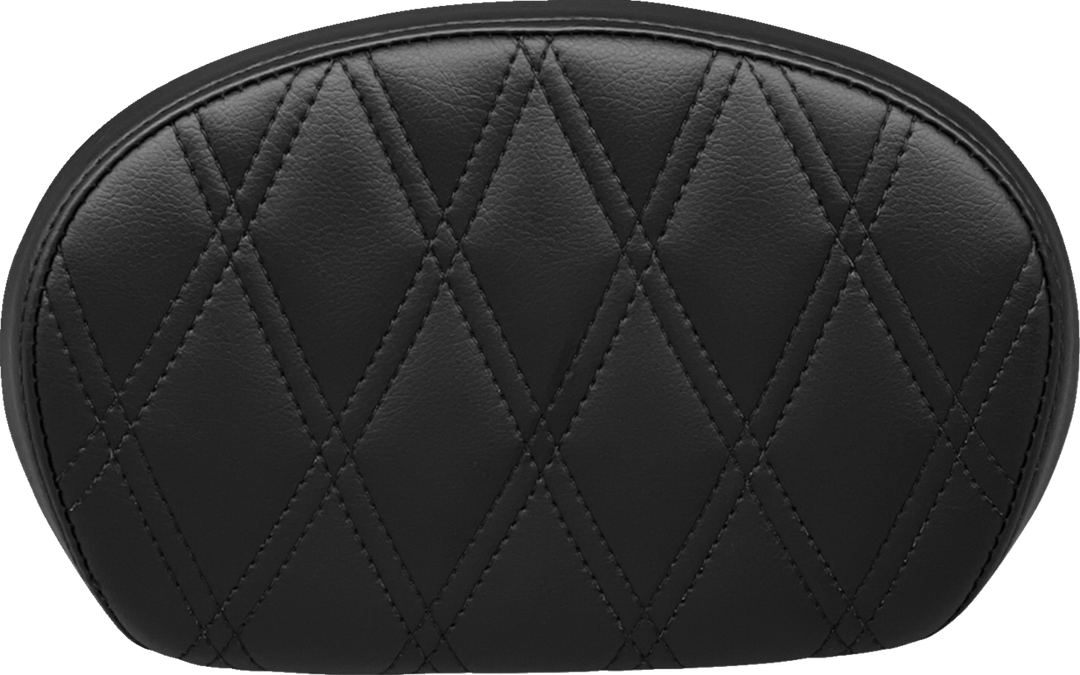 LE PERA Sissy Bar Pad - Medium - Double Diamond - Dull Black L-SBP02DD-DULL