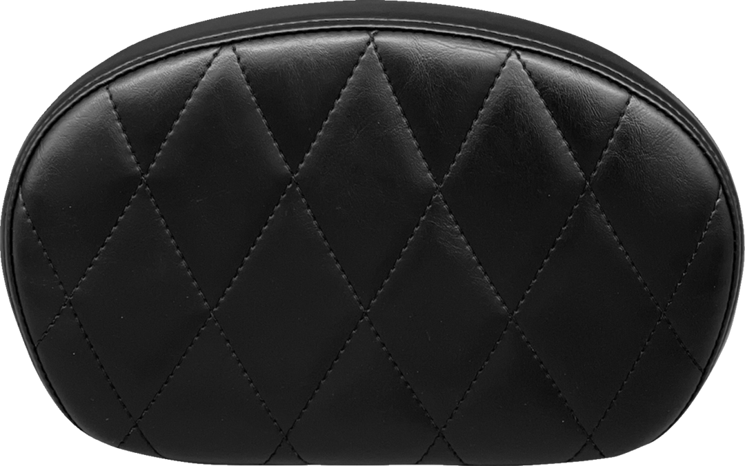 LE PERA Sissy Bar Pad - Medium - Diamond - Shiny Black L-SBP02DM-SH