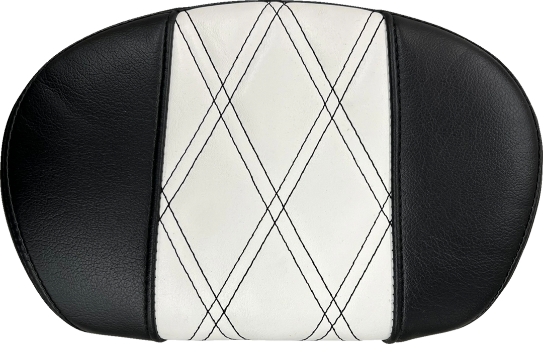 LE PERA Sissy Bar Pad - Medium - GT1/HR1 Inlay - Black/White L-SBP02GT/HR1