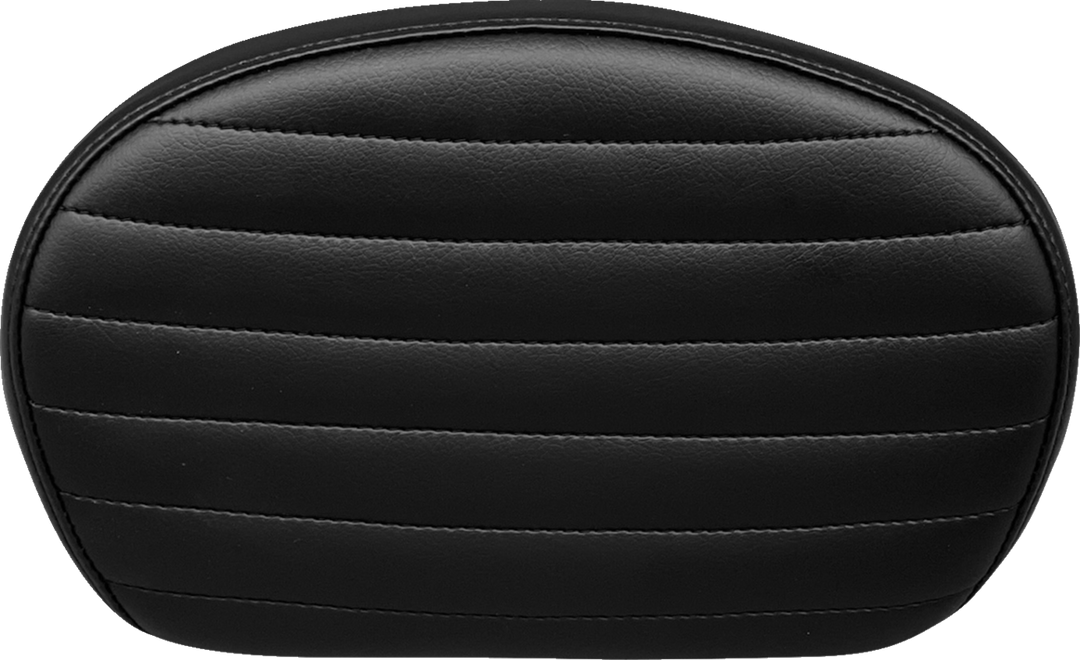 LE PERA Sissy Bar Pad - Medium - Pleated - Dull Black L-SBP02PT-DULL