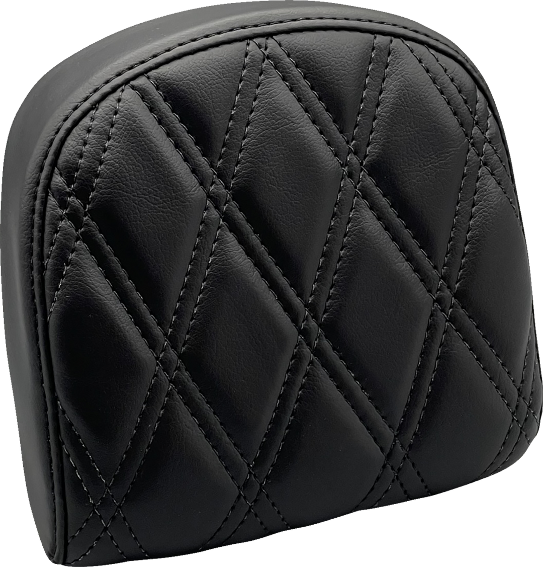 LE PERA Sissy Bar Pad - Small - Double Diamond - Dull Black L-SBP03DD-DULL