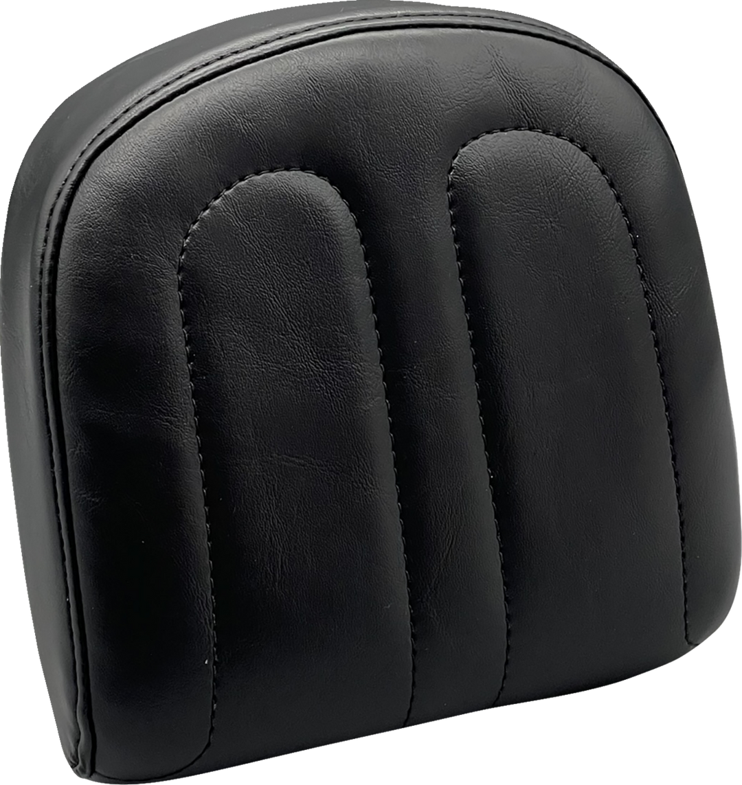 LE PERA Sissy Bar Pad - Small - Maverick - Shiny Black L-SBP03MAV-SH