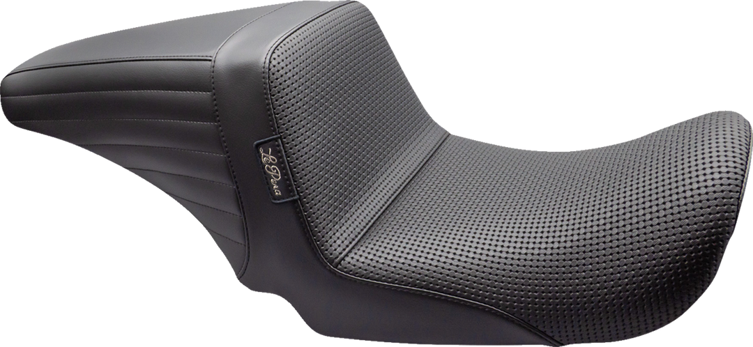 LE PERA Kickflip Up Front Seat - Basketweave - Black - Dyna '06-'17 LKU-591BW