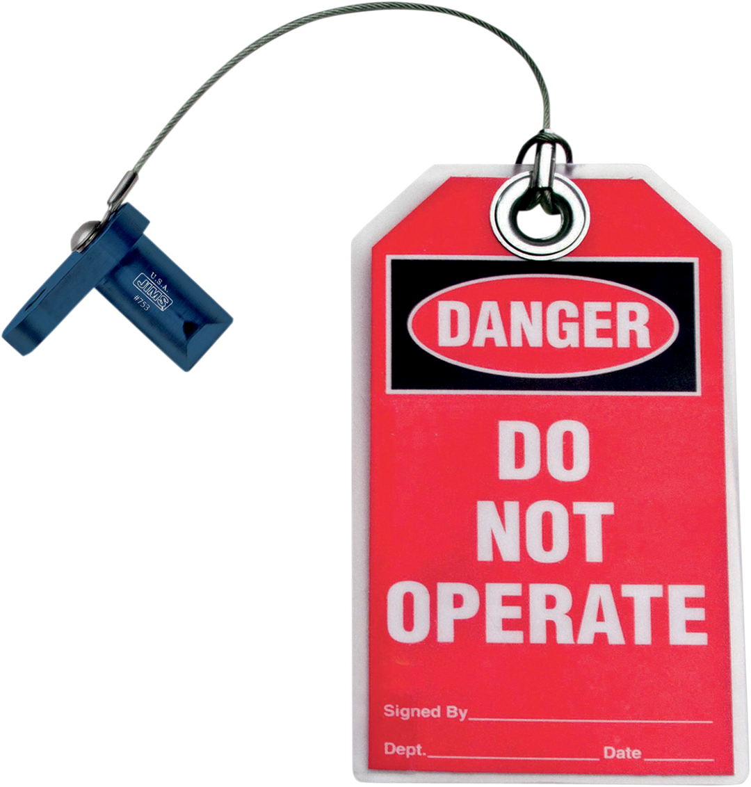 JIMS Flywheel Lock with Tag - Mighty Bite - Blue - Twin Cam 753