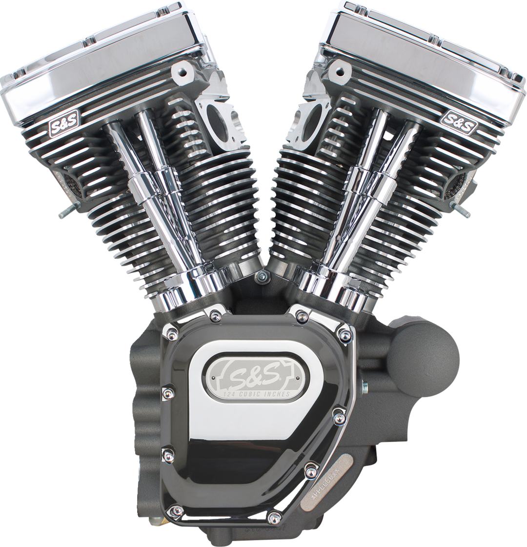 S&S CYCLE T124 Long Block Engine- Stone Gray - Touring 310-0511A