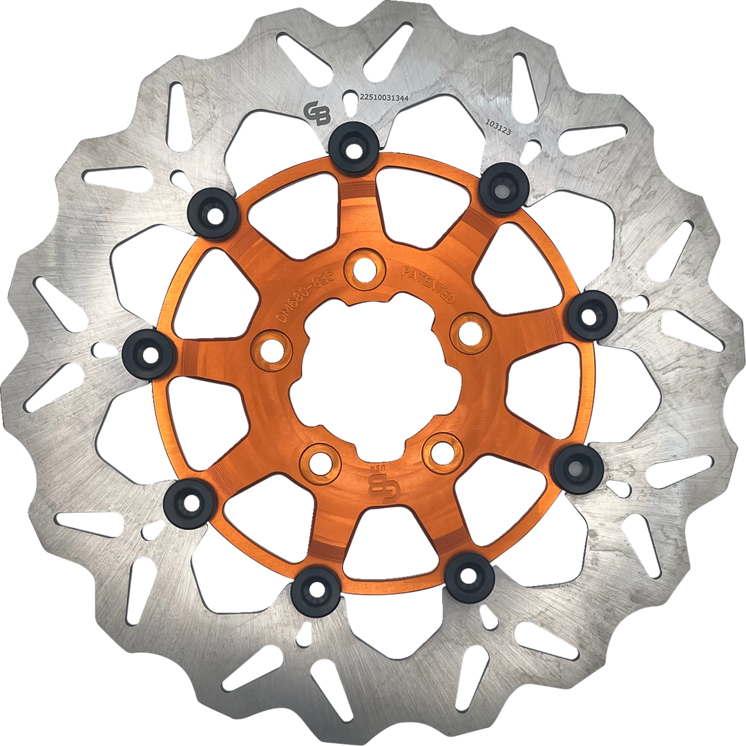 GBRAKES Brake Rotor - Front - Orange DF680CW-O