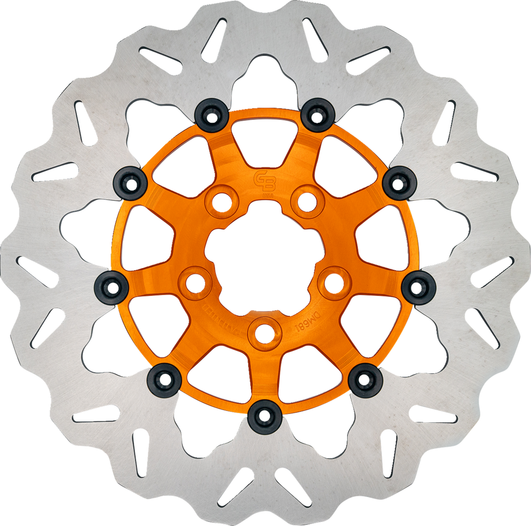 GBRAKES Brake Rotor - Rear - Orange DF681CWS-O