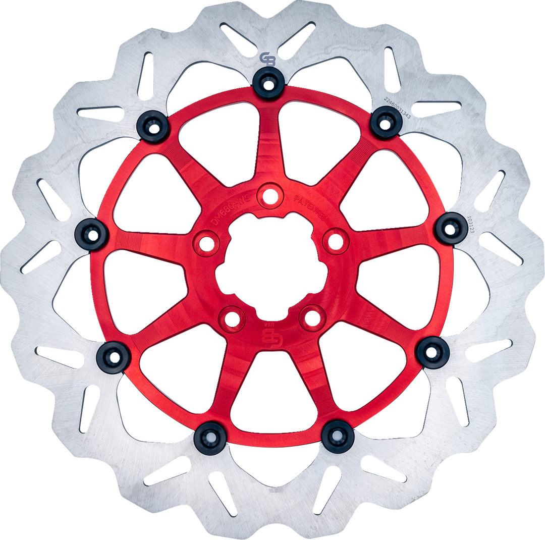 GBRAKES Brake Rotor - Front - Red DF680CWS-R