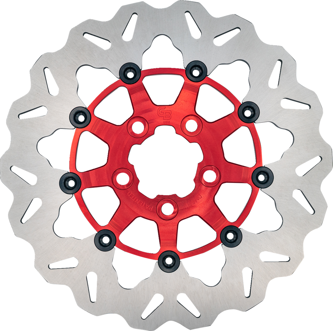 GBRAKES Brake Rotor - Rear - Red DF681CWS-R
