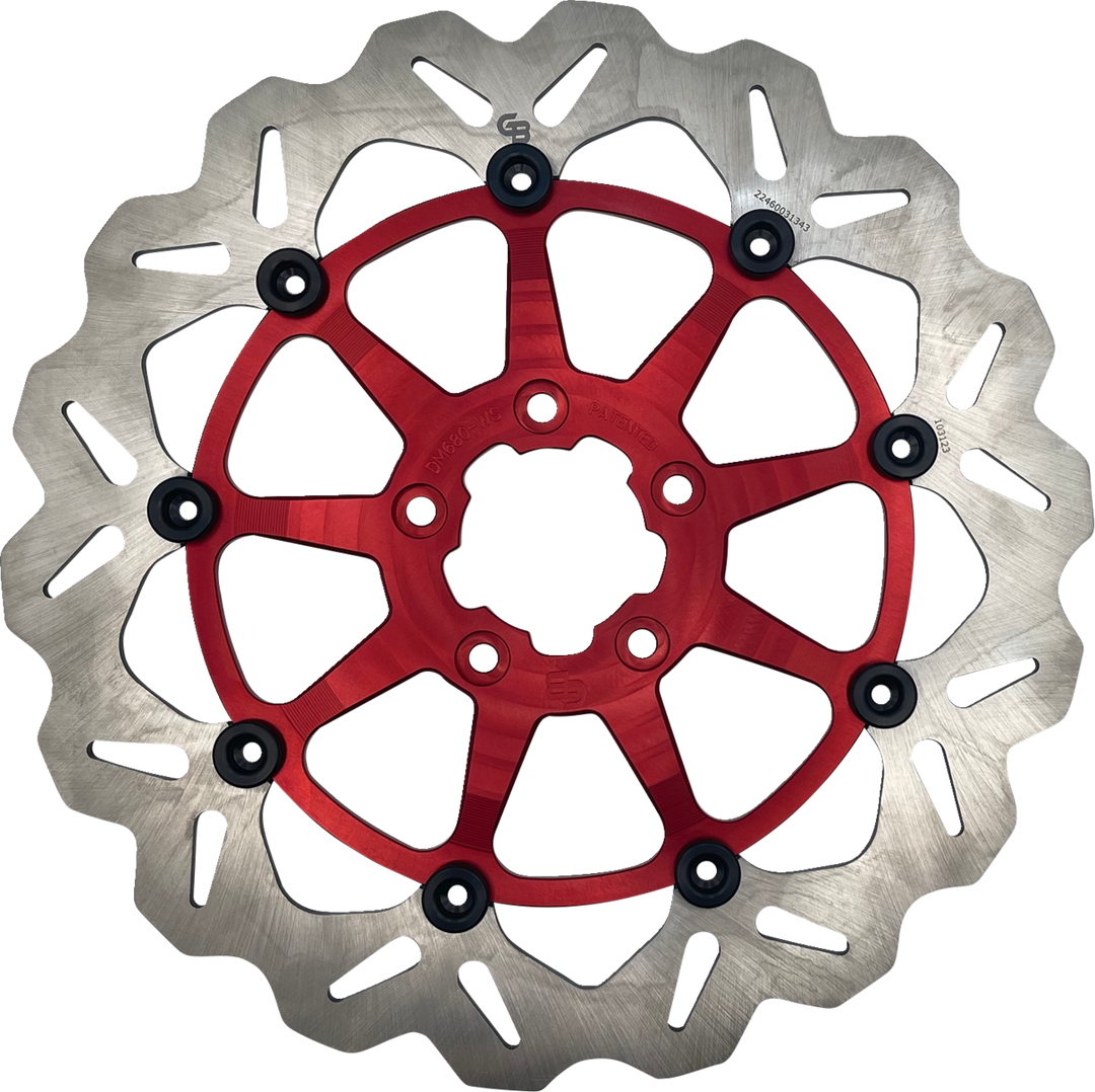 GBRAKES Brake Rotor - Front - Red DF680CWSS-R