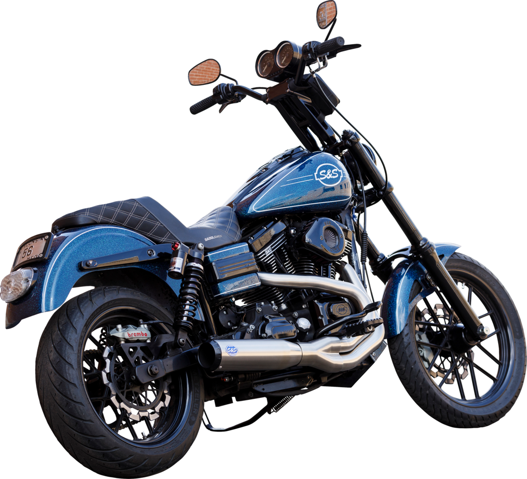 S&S CYCLE 2-into-1 Qualifier Exhaust System - Brushed 550-1097