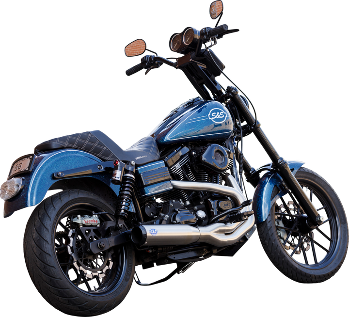S&S CYCLE 2-into-1 Qualifier Exhaust System - Brushed 550-1097