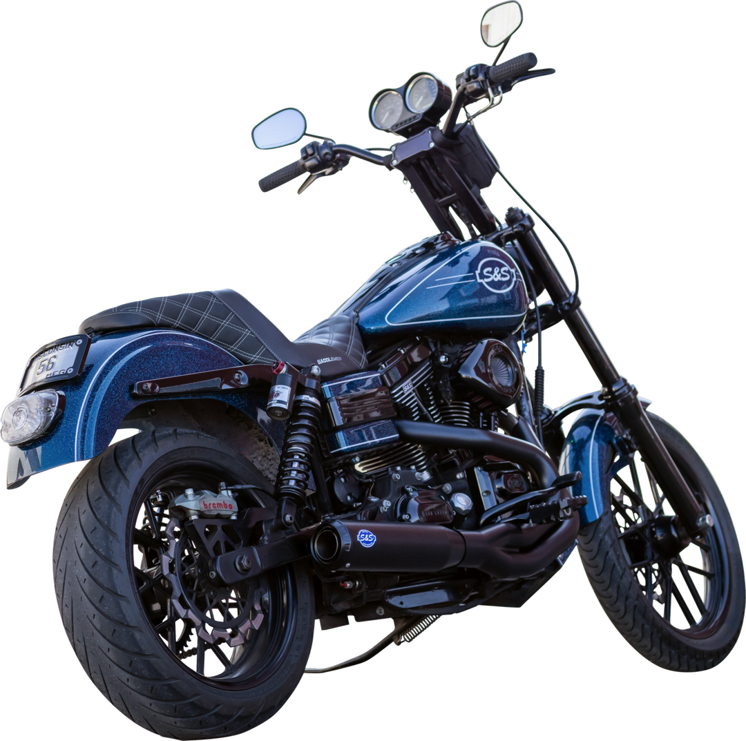 S&S CYCLE 2-into-1 Qualifier Exhaust System - Guardian Black 550-1098