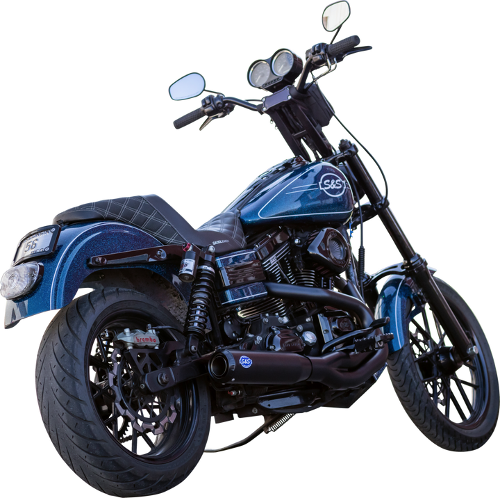 S&S CYCLE 2-into-1 Qualifier Exhaust System - Guardian Black 550-1098