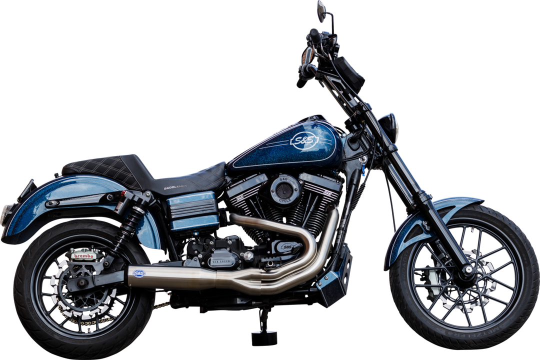 S&S CYCLE 2-into-1 Qualifier Exhaust System - Brushed 550-1097