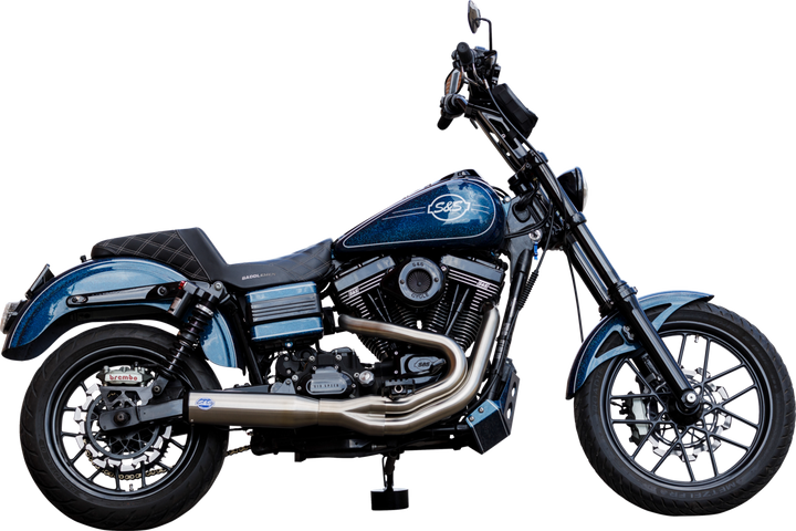 S&S CYCLE 2-into-1 Qualifier Exhaust System - Brushed 550-1097