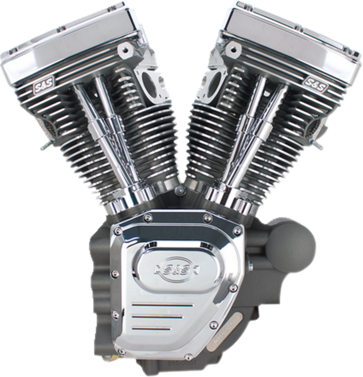 S&S CYCLE T124 Long Block Engine - Stone Gray - Touring 310-0512A