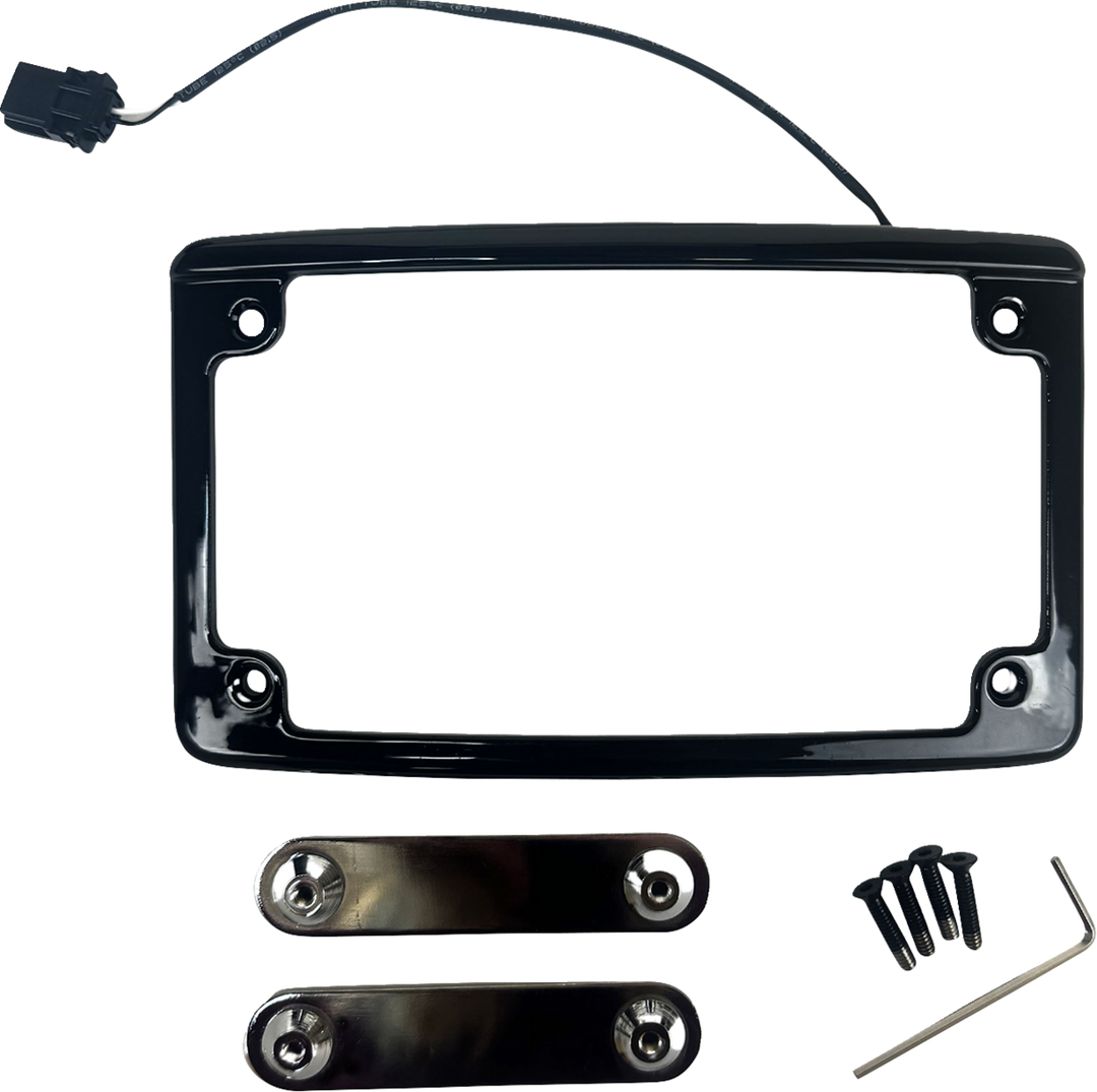 CUSTOM DYNAMICS License Plate Frame - LED - Black LPF-RAD-23CVO-B