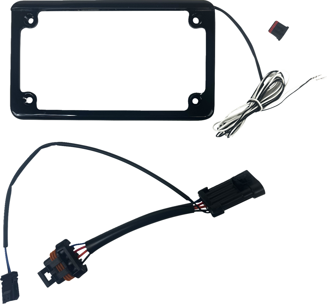 CUSTOM DYNAMICS Lighted License Plate Frame - Gloss Black - General CD-LPF-GEN