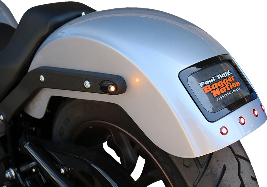 PAUL YAFFE BAGGER NATION The Fix Rear Fender - Black Frame Plate - HD Softail® '20-'26 CRF-M8ST-LR-B