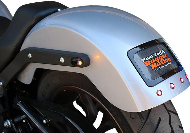 PAUL YAFFE BAGGER NATION The Fix Rear Fender - Black Frame Plate - HD Softail® '20-'26 CRF-M8ST-LR-B