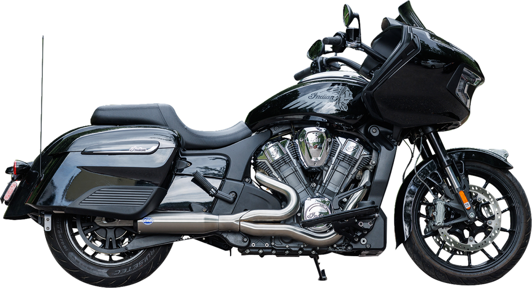 S&S CYCLE 2-into-1 Qualifier Exhaust System - Race Only - Brushed - Stainless Steel 550-1082