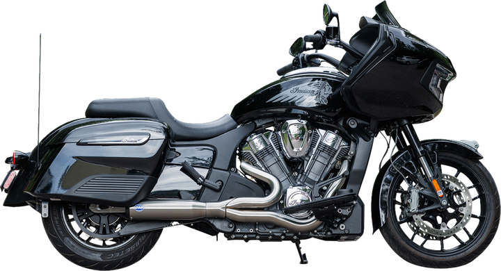S&S CYCLE 2-into-1 Qualifier Exhaust System - Race Only - Brushed - Stainless Steel 550-1082