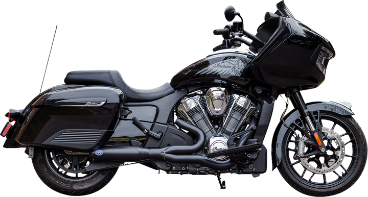 S&S CYCLE 2-into-1 Qualifier Exhaust System - Race Only - Black - Stainless Steel 550-1084
