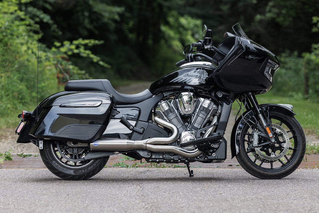 S&S CYCLE 2-into-1 Qualifier Exhaust System - 50-State - Brushed - Stainless Steel 550-1083