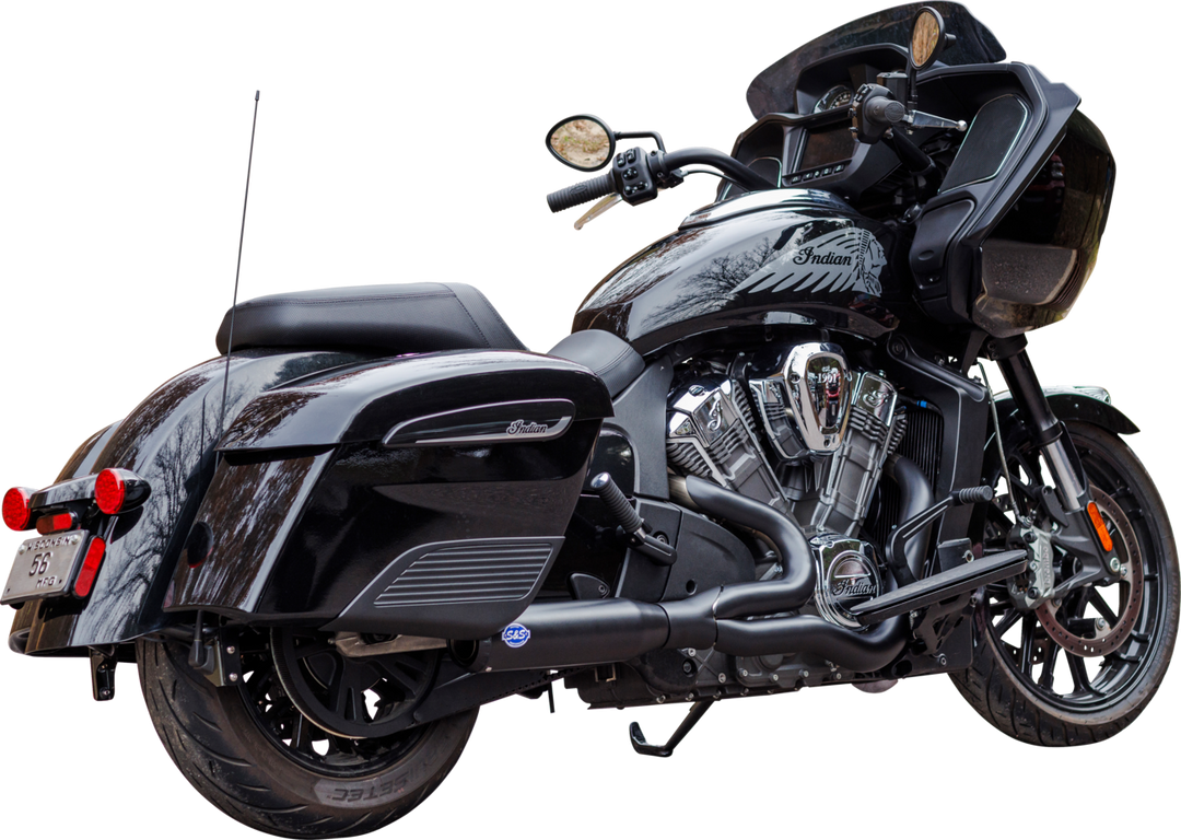 S&S CYCLE 2-into-1 Qualifier Exhaust System - 50-State - Black - Stainless Steel 550-1085