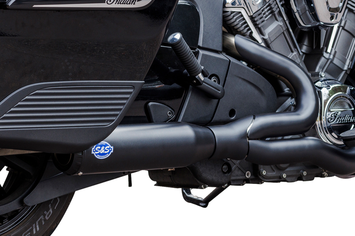 S&S CYCLE 2-into-1 Qualifier Exhaust System - 50-State - Black - Stainless Steel 550-1085