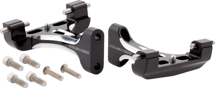 ARLEN NESS Forged Floorboard Mounts - Passenger - Black 410-033