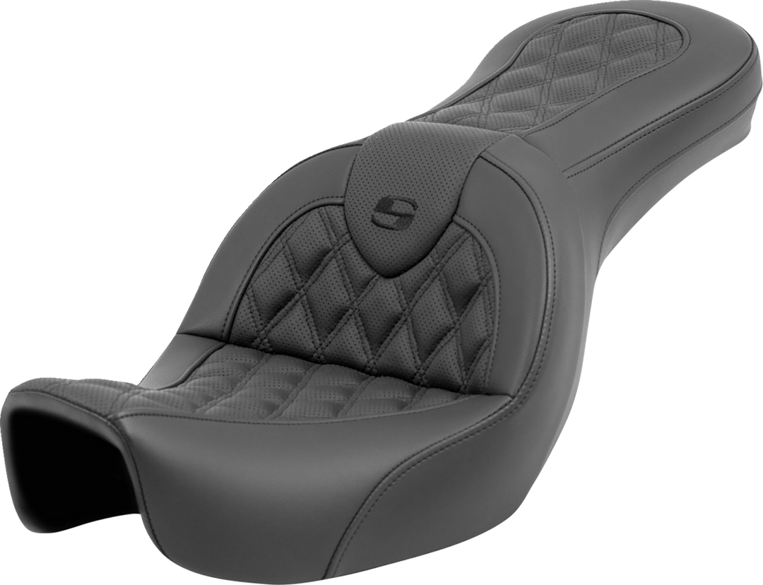 SADDLEMEN Roadsofa™ Seat - Lattice Stitch - without Backrest - FXD '06-'17 806-04-182