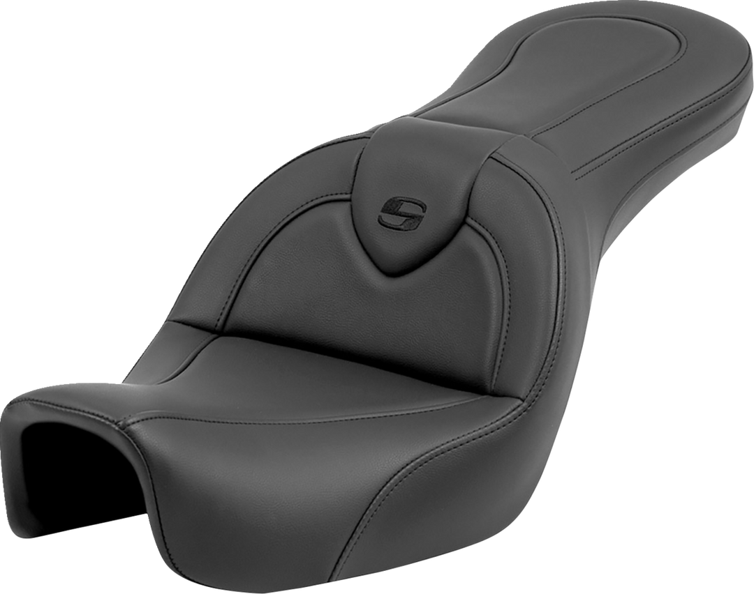 SADDLEMEN Roadsofa™ Seat - without Backrest - Black/Black Stitching - FXD '06-'17 806-04-187