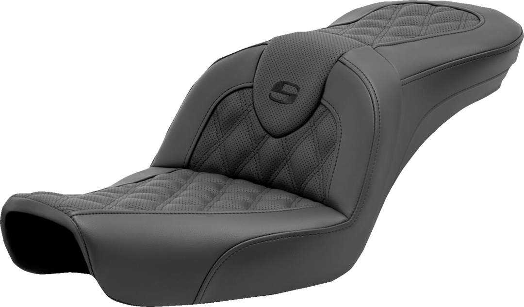 SADDLEMEN Roadsofa™ Seat - Lattice Stitch - without Backrest - FXD '96-'03 896-04-182